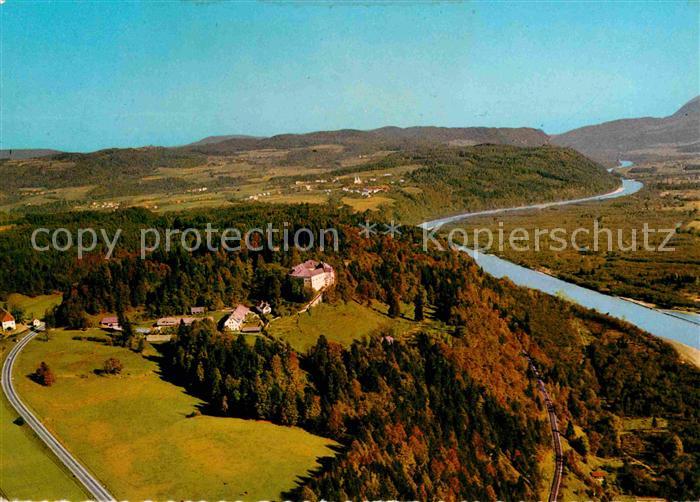 Rosental Kainach Fliegeraufnahme mit Hollenburg und Maria Rain
