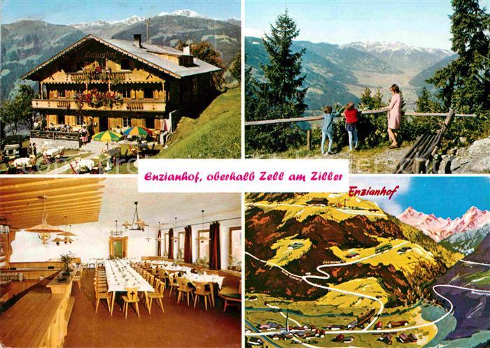 Zell Ziller Tirol Enzianhof Alpengasthof Panoramakarte