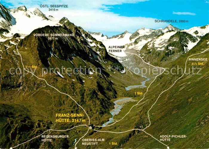 Neustift Stubaital Tirol Fliegeraufnahme Franz-Senn-Huette