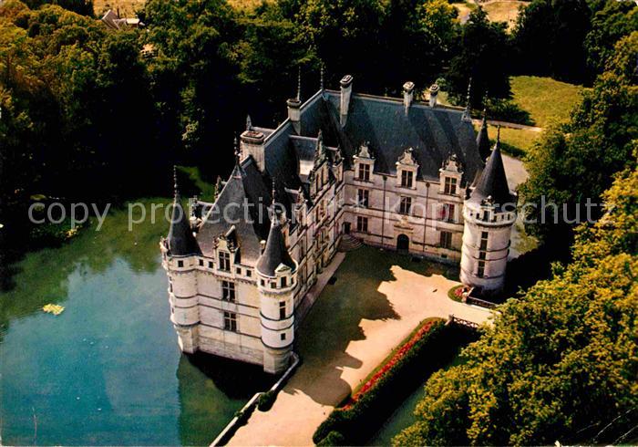 Azay-le-Rideau Fliegeraufnahme Chateau