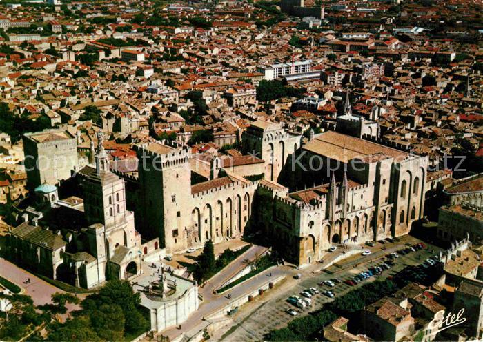 Avignon Vaucluse Fliegeraufnahme Palais des Papes Notre-Dame des Doms