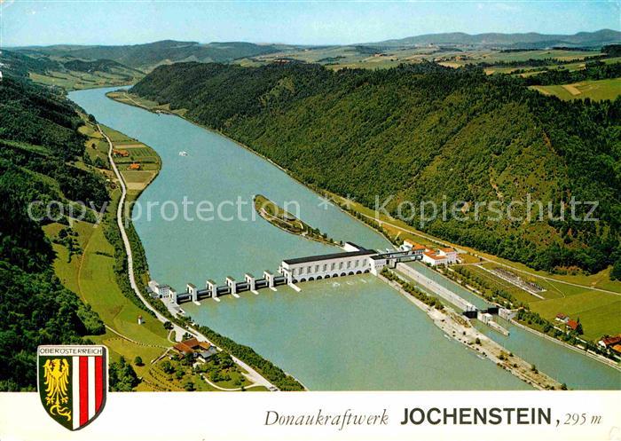 Jochenstein Niederbayern Fliegeraufnahme Donaukraftwerk