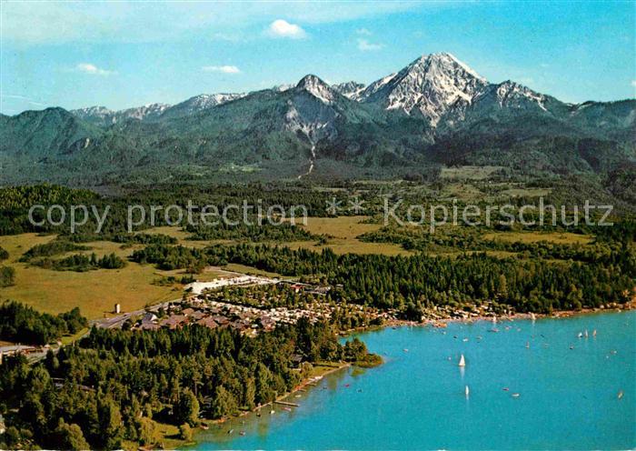 Faak am See Finkenstein Strand Camping Arneitz Fliegeraufnahme