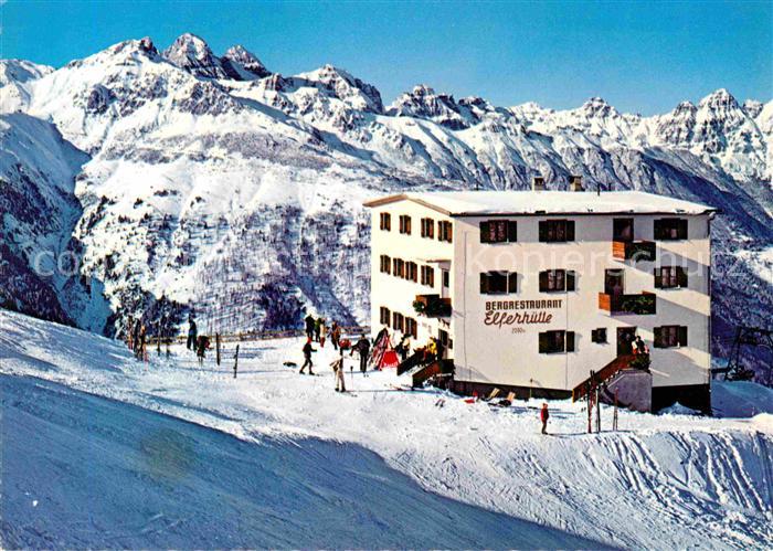 Neustift Brixen Suedtirol Bergrestaurant Elferhuette Skigebiet gegen Kakkoegel