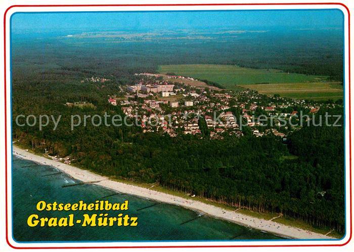 Graal-Mueritz Ostseebad Fliegeraufnahme mit Strand