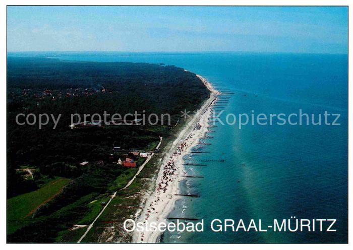 Graal-Mueritz Ostseebad Fliegeraufnahme mit Strand