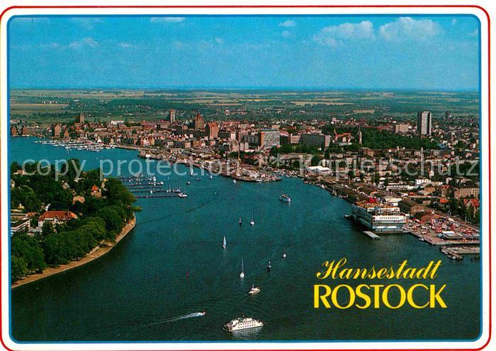 ROSTOCK CITY Fliegeraufnahme mit Hafen