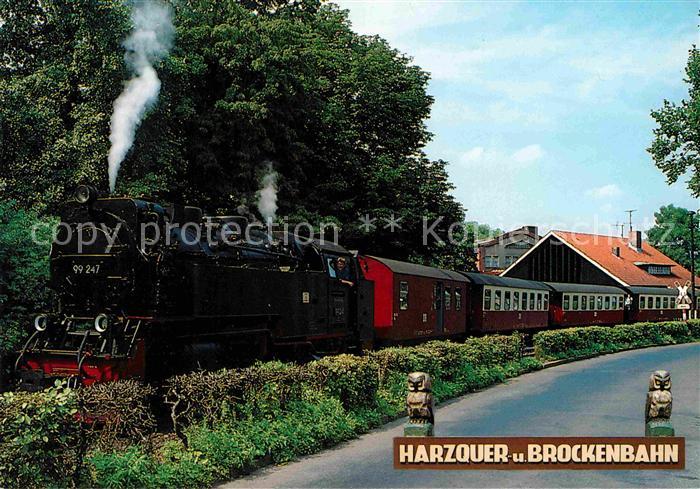 Lokomotive Harzquer- und Brockenbahn Wernigerode Westerntor-Bahnhof