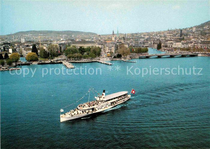 Dampfer Seitenrad Stadt Zuerich Zuerichsee-Schiffahrt