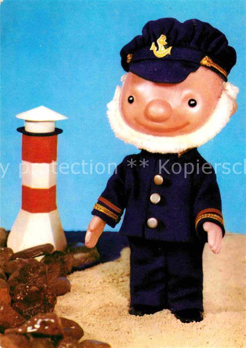 Puppe Doll Poupee Kinderspielzeug Kapitaen Seefahrt Leuchturm