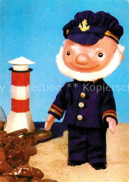 Puppe Doll Poupee Kinderspielzeug Kapitaen Seefahrt Leuchtturm