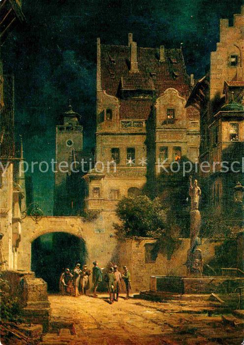 Spitzweg Carl Staendchen im Mondschein Wiechmann-Verlag Nr. 2497