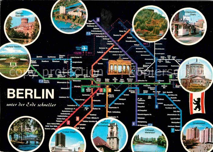 U-Bahn Subway Underground Metro Fahrplan Berlin Krumme Lanke Gropiusstadt Kreise