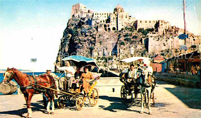 Ischia Castello Aragonese Pferdekutschen