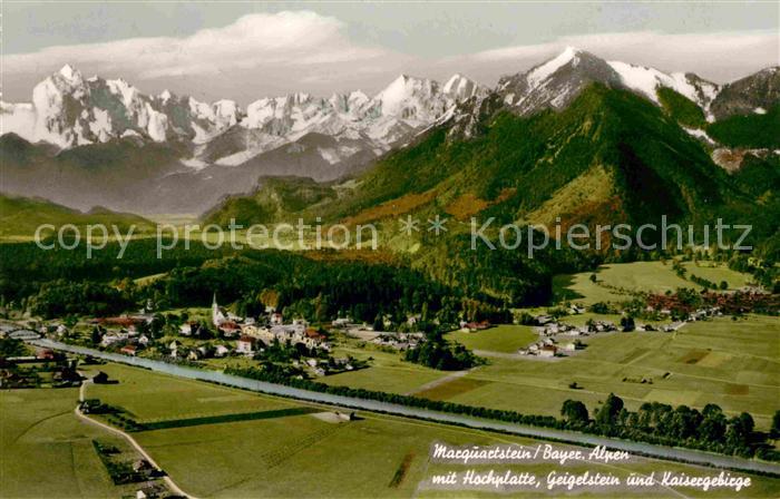 Marquartstein mit Hochplatte Geigelstein und Kaisergebirge
