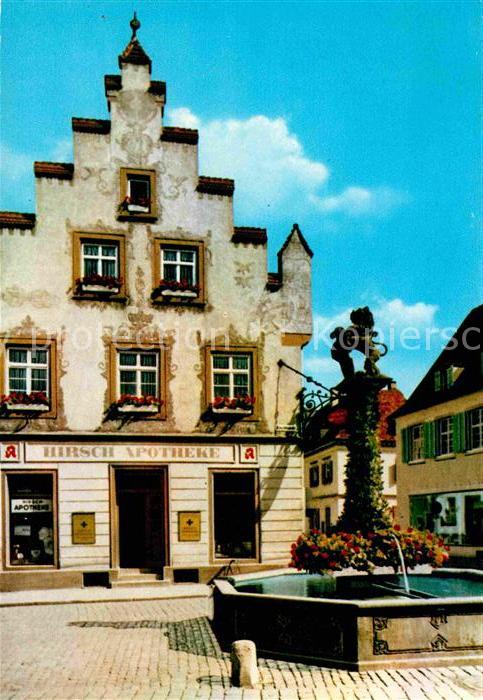 Offenburg Hirschapotheke mit Loewenbrunnen
