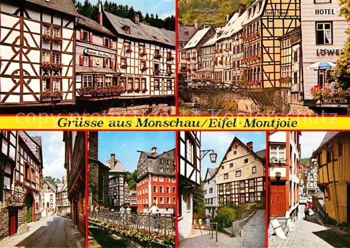 Monschau Montjoie NRW Gaststaette Zum Haller Rurpartie Rotes Haus Gasse