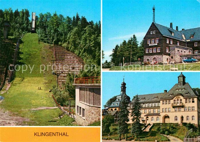 Klingenthal Vogtland Aschenbergschanze Jugendherberge Klement Gottwald Rathaus