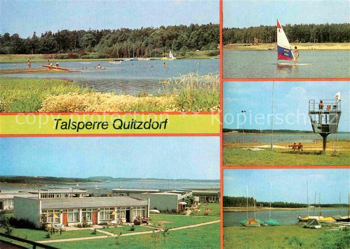 Quitzdorf See Talsperre Bungalowsiedlung Windsurfing Badestrand Segelboothafen