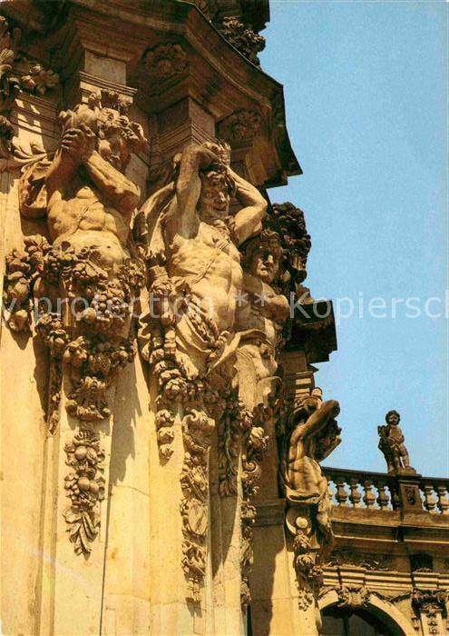 DRESDEN Elbe Zwinger Wallpavillon Hermen an der Zwingerhofseite