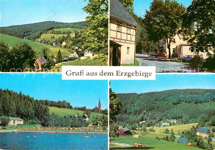 Rechenberg-Bienenmuehle Osterzgebirge Teilansicht Schwimmbad Holzhau Haus des Ha