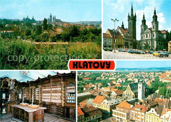 Klatovy Celkovy pohled Namesti Miru Interier lekarny U jdnorozne Pohled z Cerne