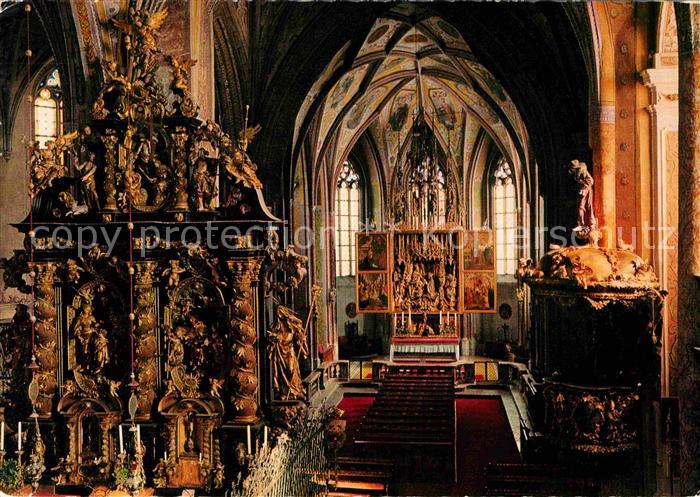 St Wolfgang Wolfgangsee Kirchenschiff mit Pacher Altar und Schwanthaler Altar