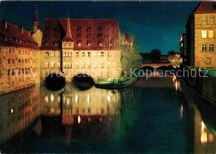 NueRNBERG  CITY Heilig Geist Spital bei Nacht