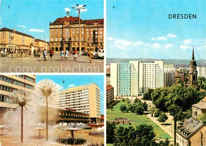 DRESDEN Elbe Haus Altmarkt Interhotel Lilienstein Neubaugebiet Gerokstrasse