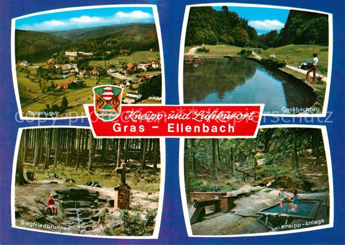 Gras-Ellenbach Teilansicht Gassbachtal Siegfriedbrunnen Kneipp Anlage