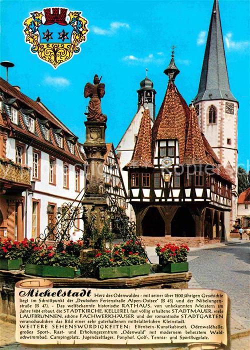 Michelstadt Rathaus Stadtkirche Brunnendenkmal