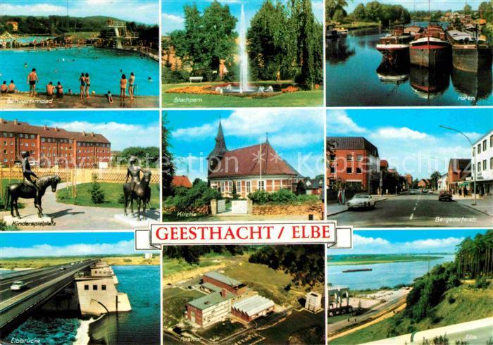 Geesthacht Elbe Schwimmbad Stadtpark Hafen Kinderspielplatz Kirche Bergedorfstr