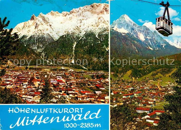 Mittenwald Bayern Panorama Seilbahn