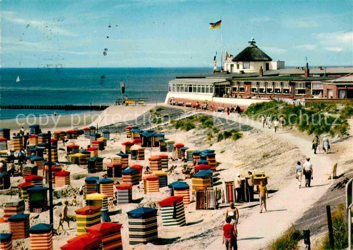 BORKUM Nordseebad Niedersachsen Suedstrand und Heimliche Liebe