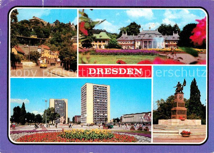 DRESDEN Elbe Standseilbahn Luisenhof Pillnitz Bergplatz Prager Str Ehrenmal der