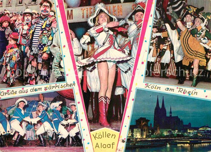 Koeln Rhein Karnevalstreiben Dom