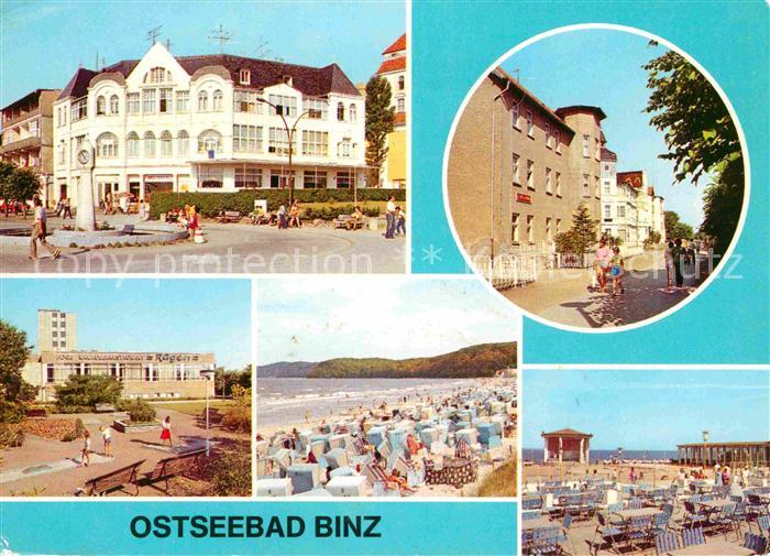 Binz Ruegen Promenade Kaufhaus FDGB Erholungsheime Rosa Luxemburg und Ruegen Str