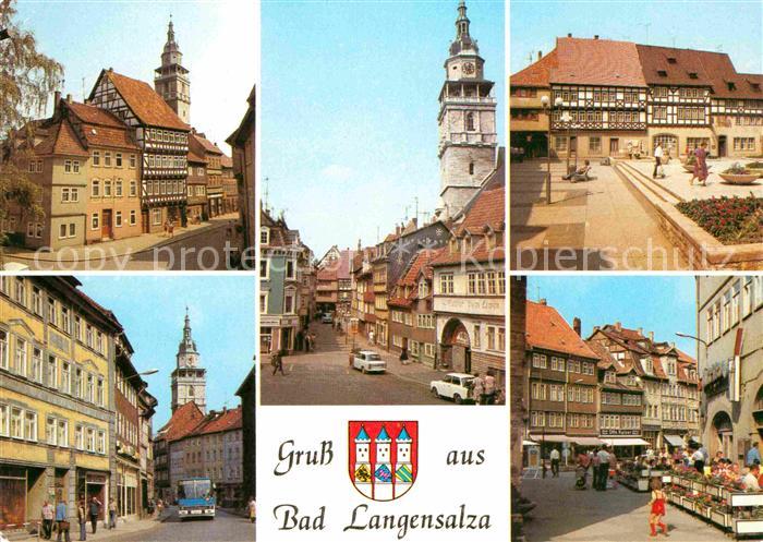 Bad Langensalza Schloss Kornmarkt Marktkirche Marktstrasse Boulevardcafe