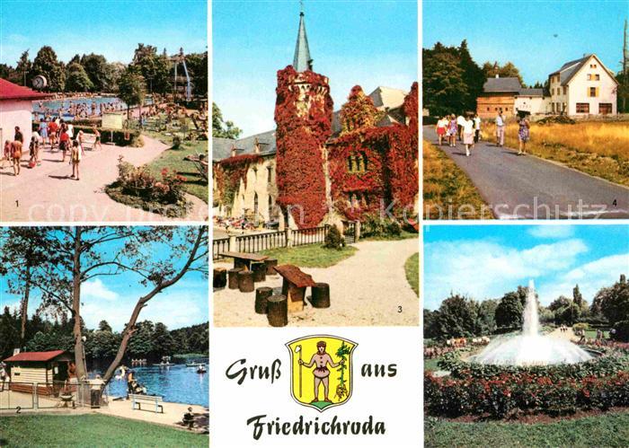 Friedrichroda Schwimmbad Gondelteich Schloss Reinhardsbrunn Gaststaette Tanzbuch