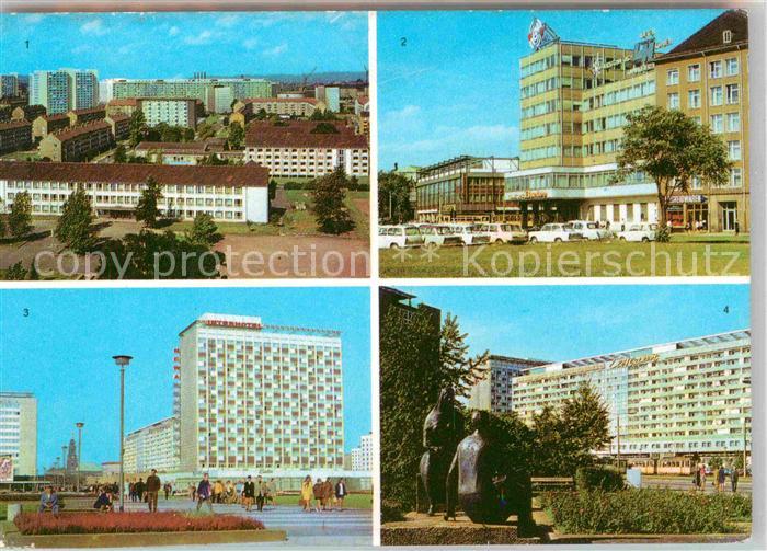 DRESDEN Elbe Stadtblick Postplatz Interhotel Newa Leningrader Strasse