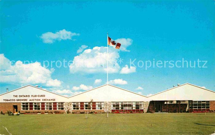 Delhi Ontario Tobacco Growers Auction Exchange Canadian Flag
