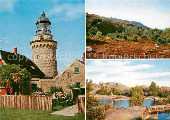 Bornholm Leuchtturm Hammeren fyr Hammerknudens lyngbakker Krystalsoen