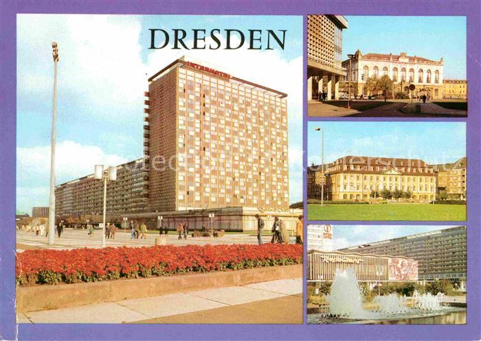 DRESDEN Elbe Interhotel Newa Johanneum Verkehrsmuseum Hotel Gewandhaus Springbru