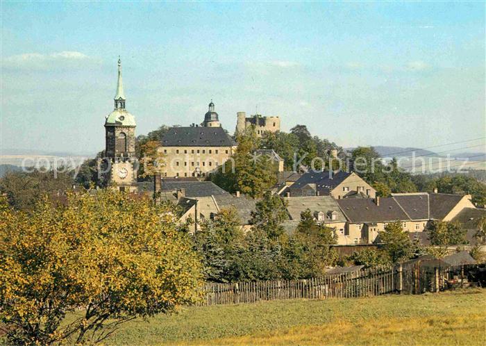 Frauenstein Brand-Erbisdorf Blick auf Schloss und Burgruine