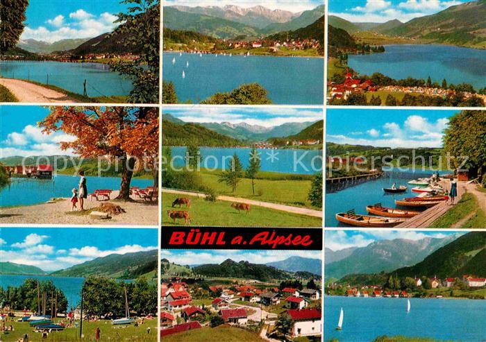 Buehl Alpsee Panorama Alpenblick Strandpromenade