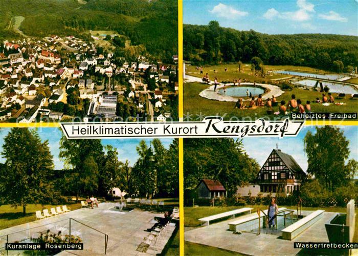 Rengsdorf Fliegeraufnahme Freibad Wassertretbecken Kuranlage Rosenberg