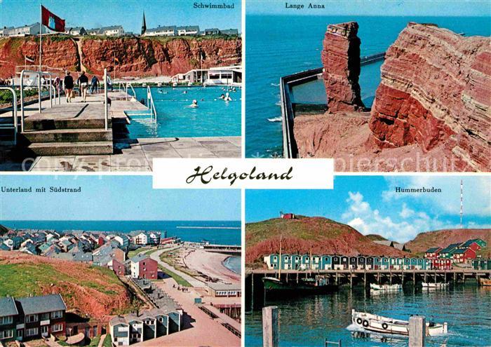 HELGOLAND Insel Schleswig-Holstein Schwimmbad Lange Anne Unterland Suedstrand Hu