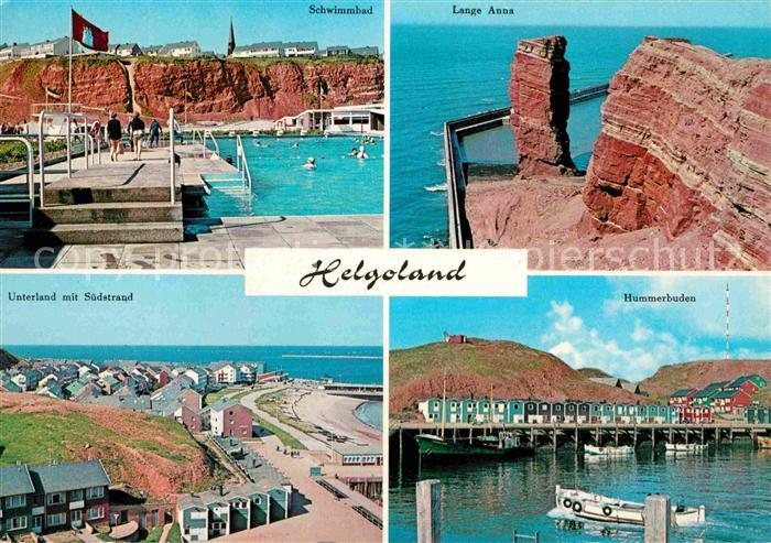 HELGOLAND Insel Schleswig-Holstein Schwimmbad Lange Anne Unterland Suedstrand Hu