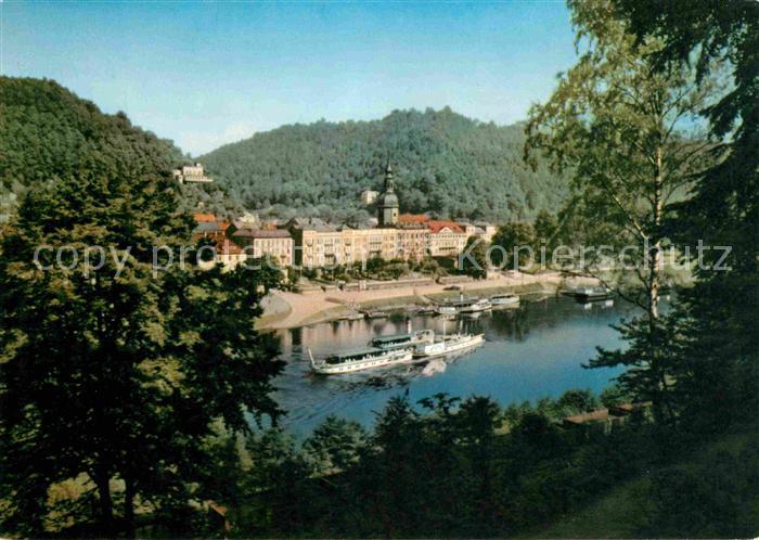 Bad Schandau Blick ueber die Elbe