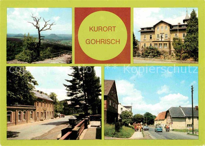 Gohrisch Blick zum Koenigstein und Lilienstein Kneipp Kurbad FDGB Heim